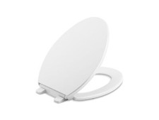 Kohler Brevia Elongated Toilet Seat Quick Release Hinges Easy Install White