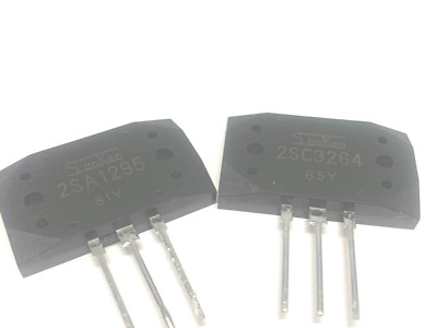 1 Pair  2SC3264 + 2SA1295 Power Transistors 17A, 230V, 200W New Original SANKEN