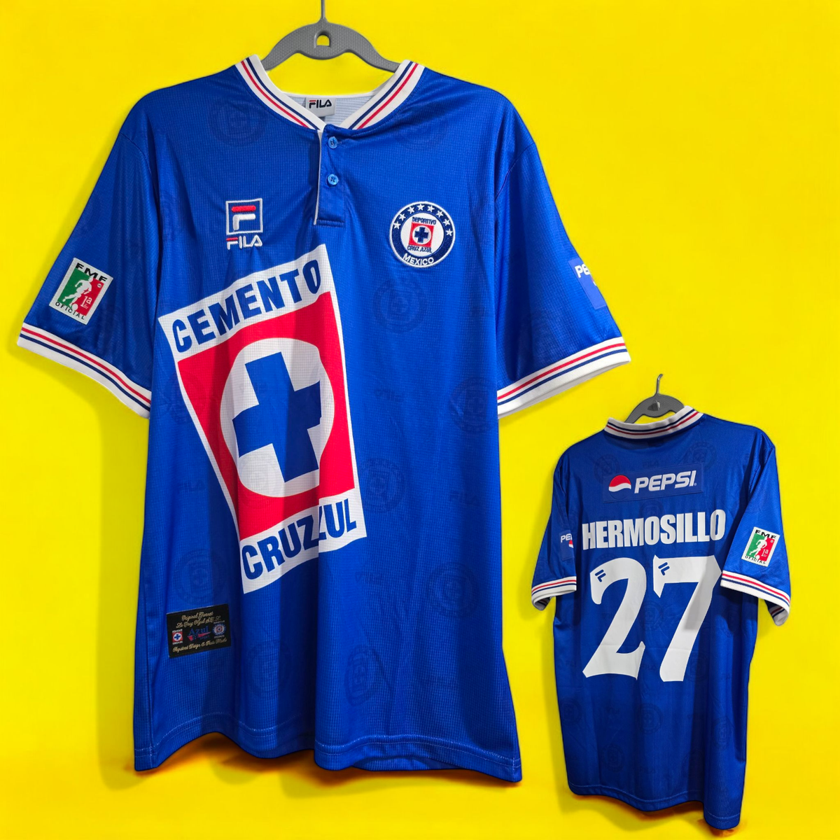 CRUZ AZUL Home Football Soccer Champion 97/98 HERMOSILLO27  2XL(RunSmall)