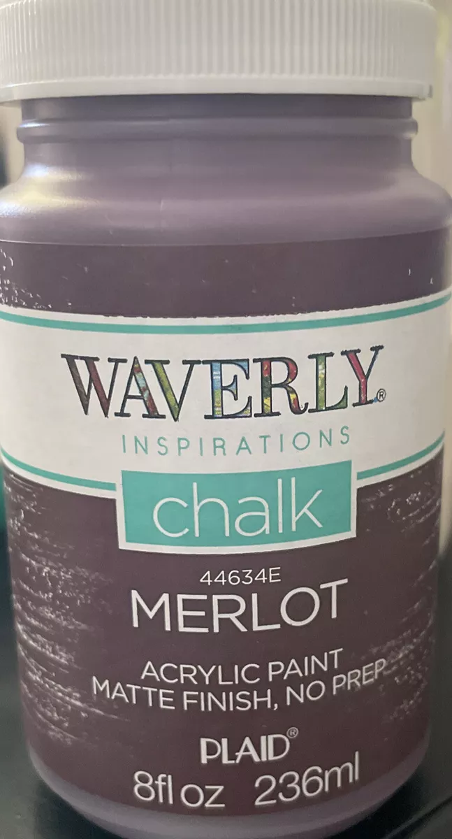 Waverly Inspirations Chalk Paint~MERLOT 8 oz~Acrylic, Matte finish