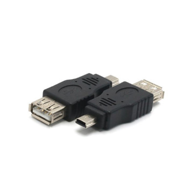 5pcs Portable Car Audio Adapter Mini 5P Male To USB Female OTG Adapter Converter