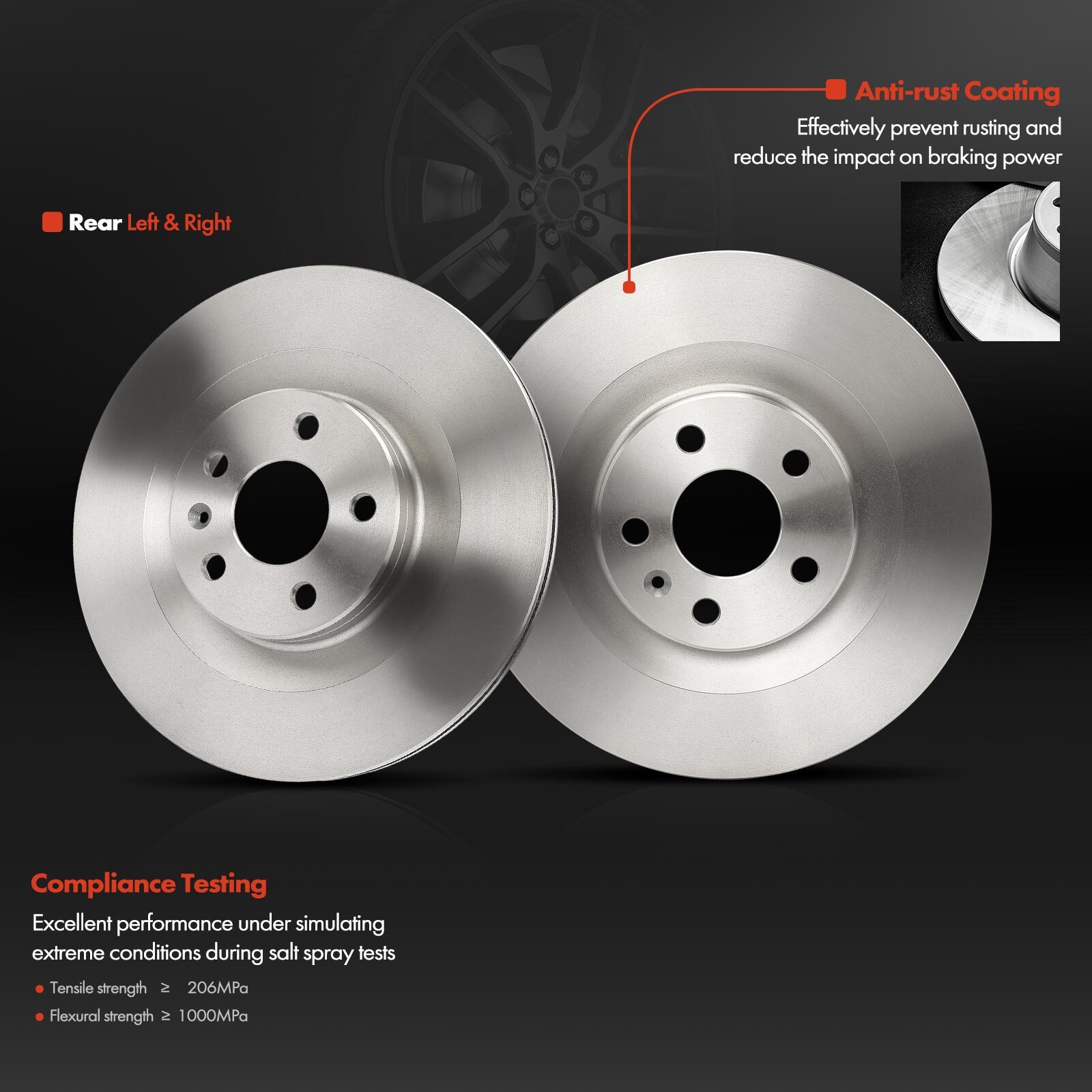 Brake Discs & Brake Pads Rear 320mm for Volvo S60 S60 V60 V90 XC60 XC90