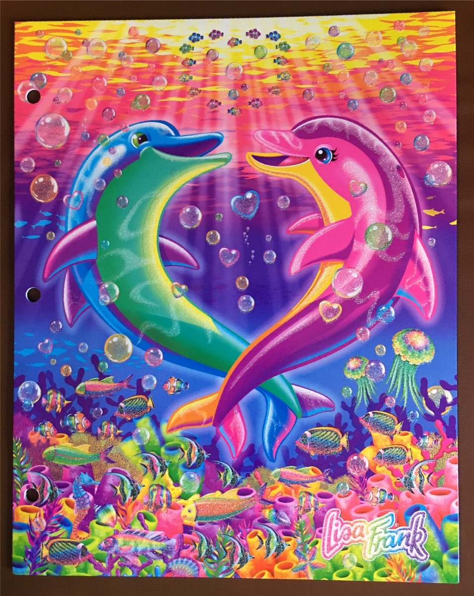 NEW Glitter Lisa Frank 3-Ring Portfolio Folder - Hunter Tiger