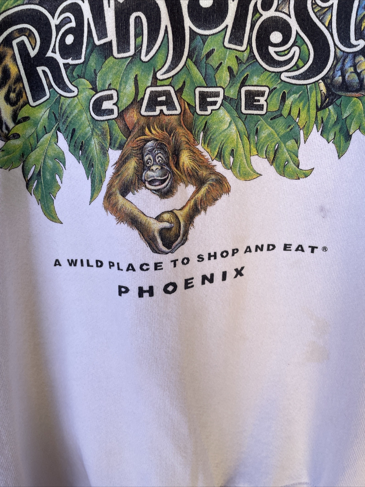 Vintage 90s Rainforest Cafe Pullover Sweatshirt Wildl… Gem