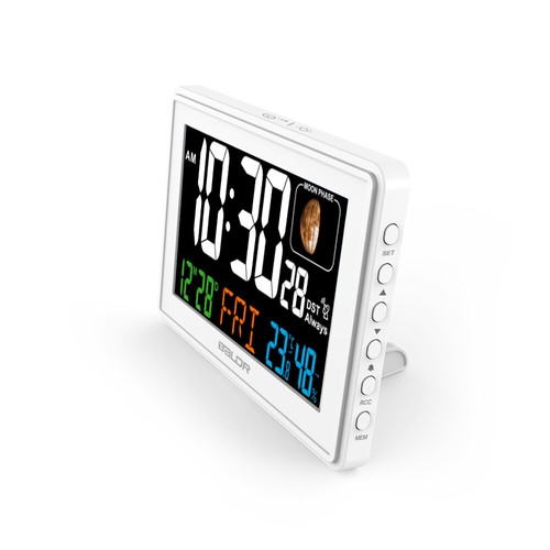 BALDR Radio Controlled Alarm Clock Large Display with Time Calender Temperature - Picture 36 of 36