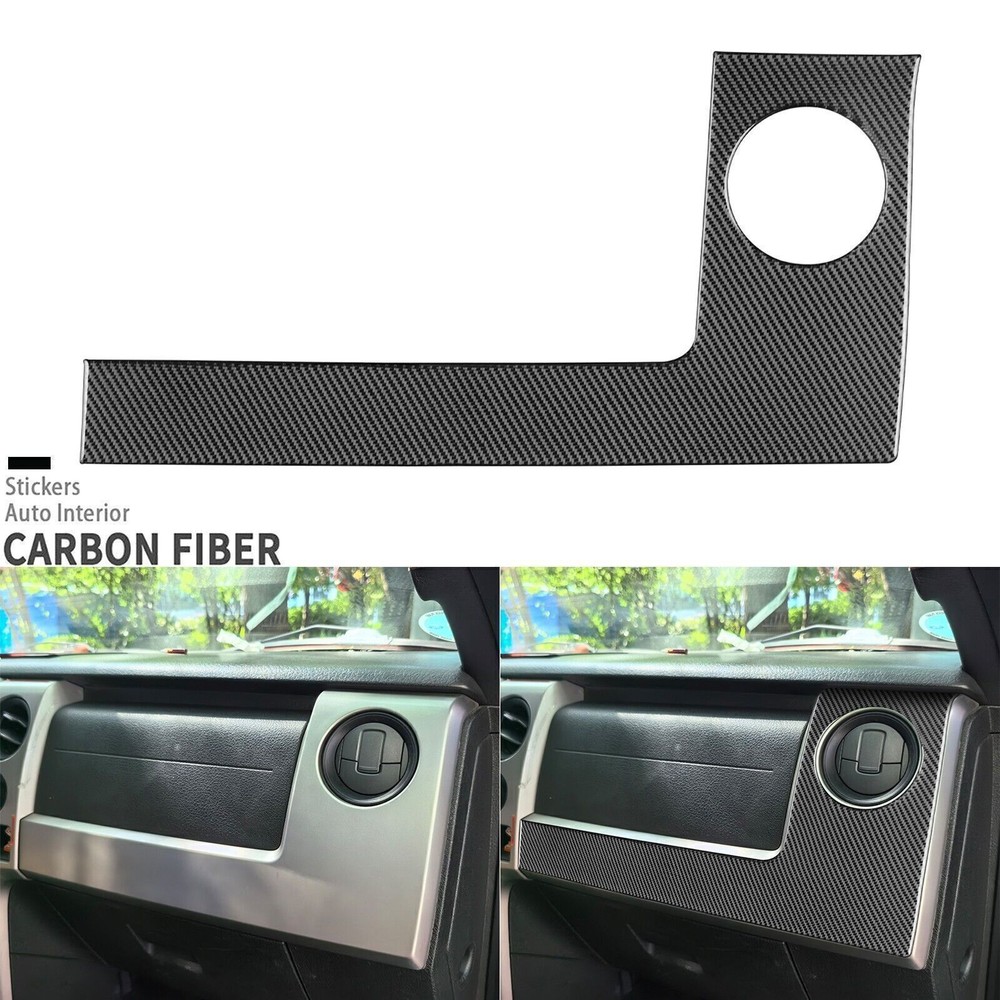Real Carbon Fiber Co-pilot Dash Air Vent Panel Cover For Ford F150 Raptor 09-14