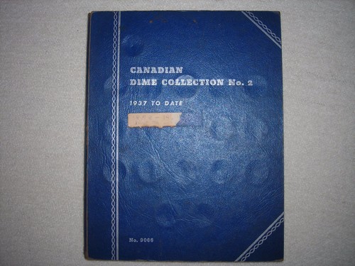 WHITMAN # 9066 CANADIAN DIME 1937-  #2 3-PAGES HOLDER , FOLDER  