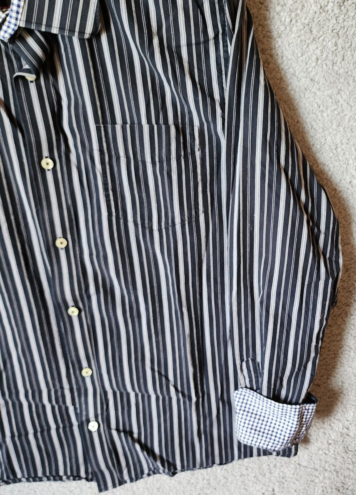 x2 Express Arnold Stuart Striped Button Up Long S… - image 17