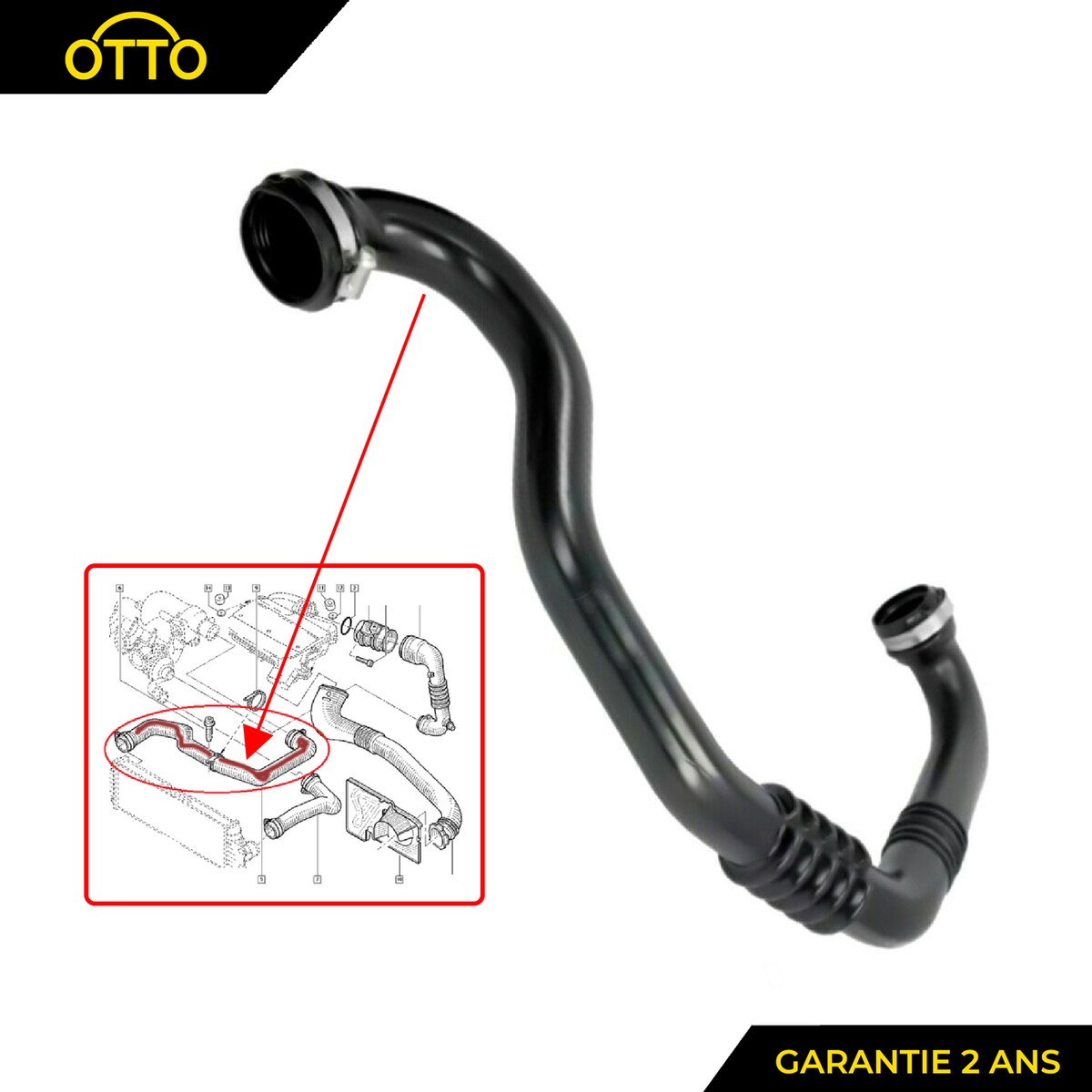 Douille Redroidisseur Turbo Tuyau Pour Opel Vivaro 2.5 CDTI 8200560043 93858094