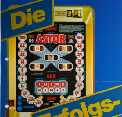 Bally Wulff Rototron Astor Slot Machine Flyer Original German Text  Art Print