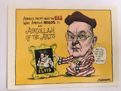 America Doesn t Need The NEA .. Postcard By Matt Wuerker 1991