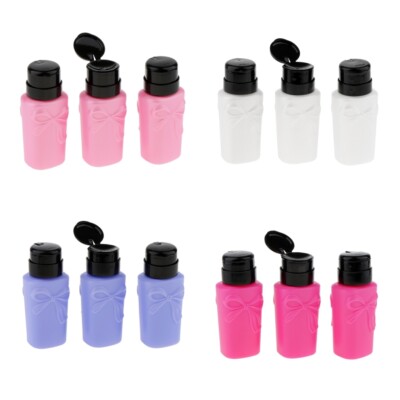 3x 230ML Presse Leer Pumpspender Flasche Nagelentferner Behälter