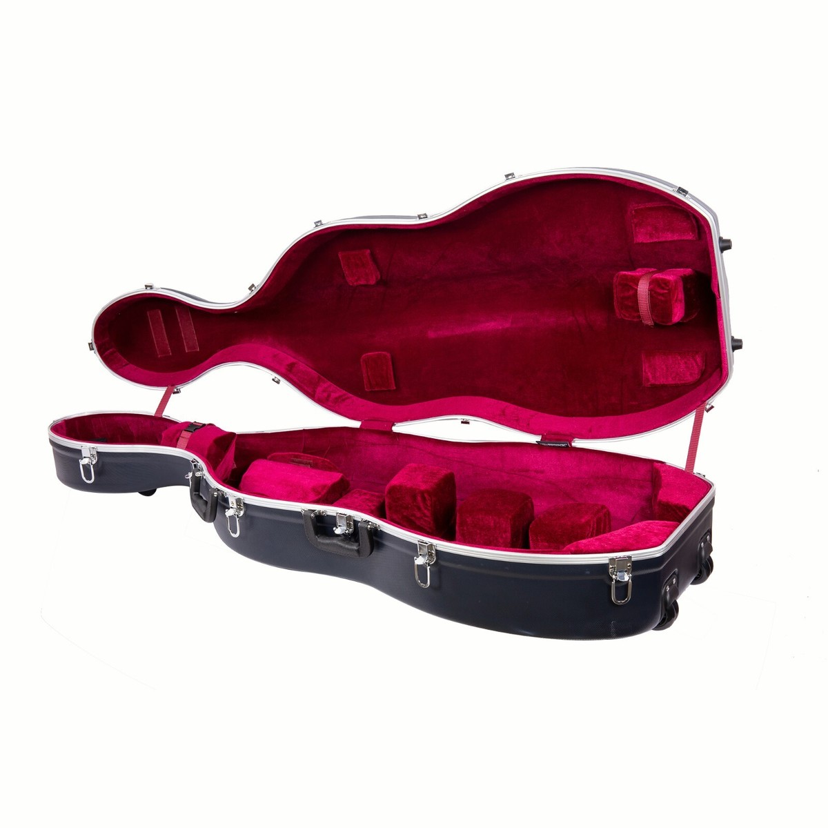 CROSSROCKチェロハードケース Crossrock ABS Composite Hard Cello Case, 4/4 Size, with Two