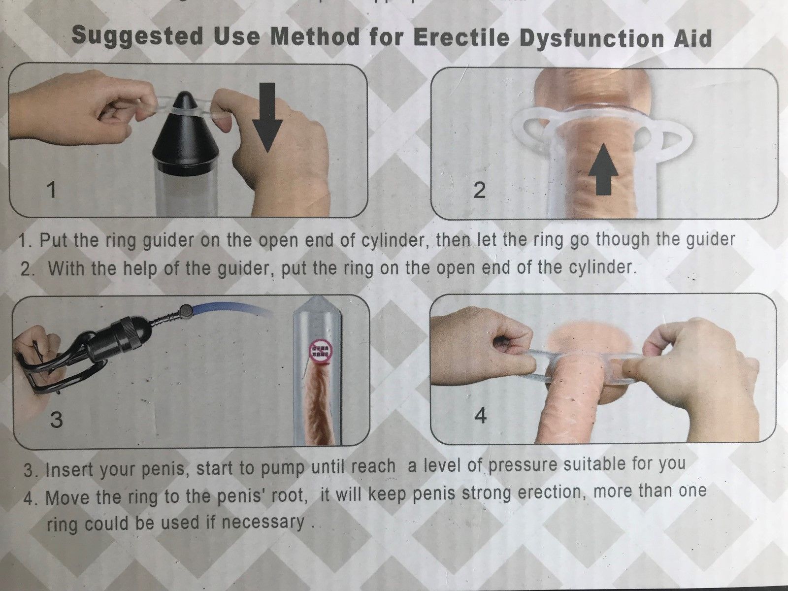 Penile Pump Enlarger for Men Vacuum Erection Device Exerciser for