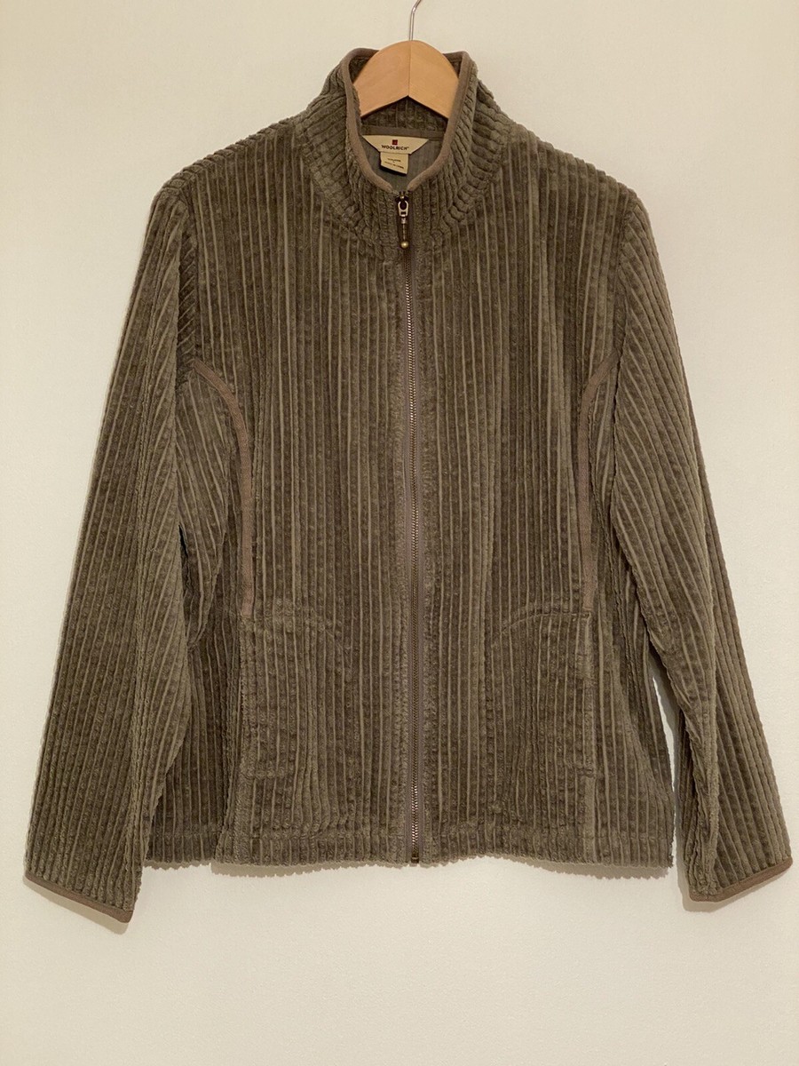 Vintage 90's Woolrich Womens Large Olive Green Wide Wale