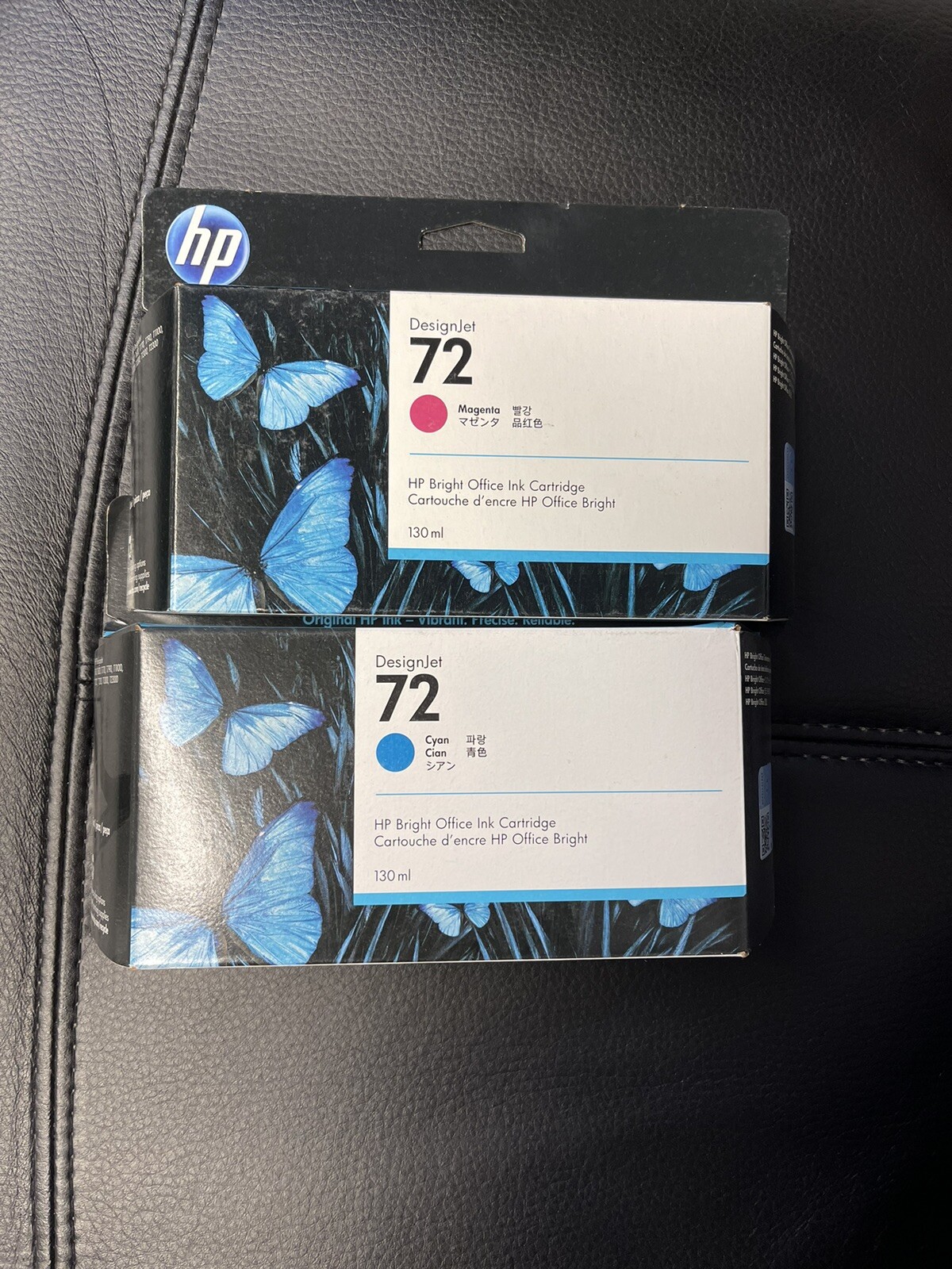 Genuine HP 72 Magenta And Cyan Ink Cartridges DesignJet 130ml New See
