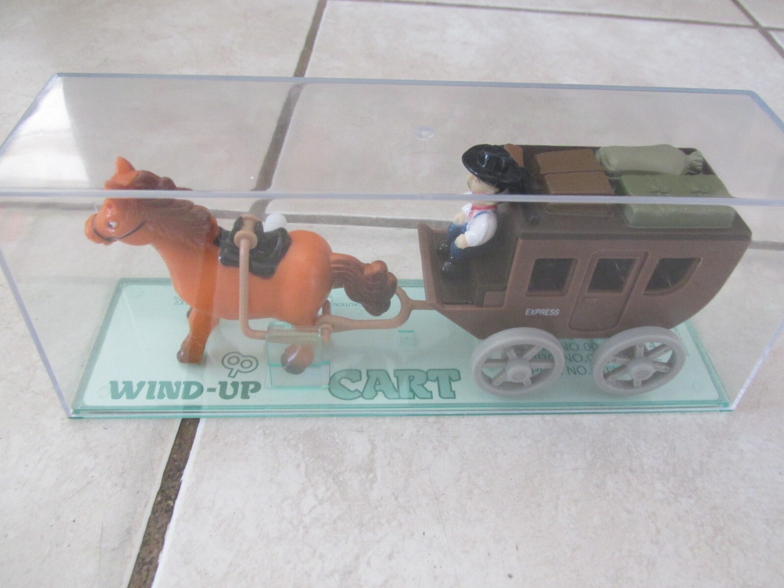 Wind up horse drawn cart toy by HANS Brown wagon New unopened vintage windup eBay