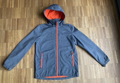 ICEPEAK Kinder Outdoorjacke - Softshell Jacke Mit Kapuze In Orange/Blau