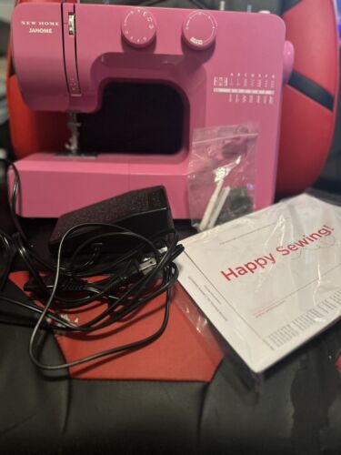 Janome Pink Sorbet Easy-To-Use Sewing Machine with Interior Metal Frame, Bobbin  - Picture 1 of 2