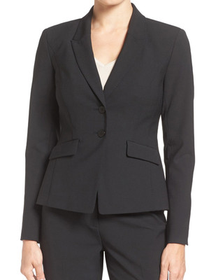 NWT EMERSON ROSE 'Celeste' Pickstitch Suit Jacket BLACK Sz 14 $179