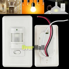 180° LED Infrared PIR Motion Sensor Detector Outdoor AC 110V Wall Light Switch