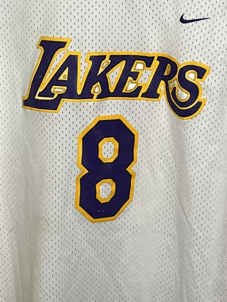 Men's Los Angeles Lakers Kobe Bryant #8 White Swingman Jersey - Association Edition