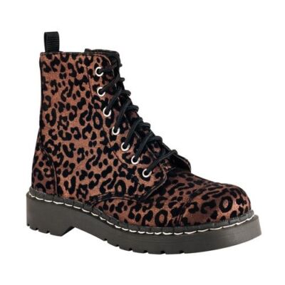 T.U.K. T2177 TUK Anarchic 7-Eye Boot Leo Print mit Zip