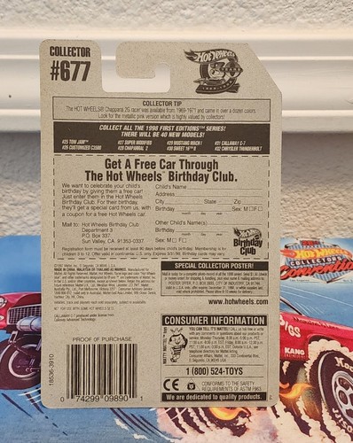 Hot Wheels 1998 First Editions #677 31/40 Callaway C-7 Silver 5SP 1/64 Loose - Picture 3 of 3