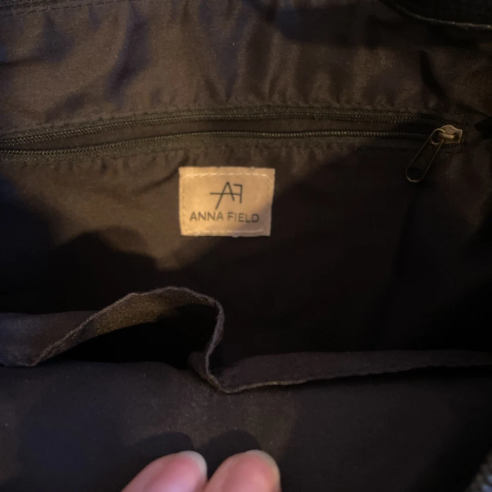 Handtasche schwarz Kunstleder 35x27x9 cm Anna Field 4 Fächer - Bild 3 von 4