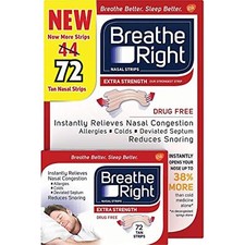 Breathe Right Extra Nasal Strips, 72 Count Premium Pack