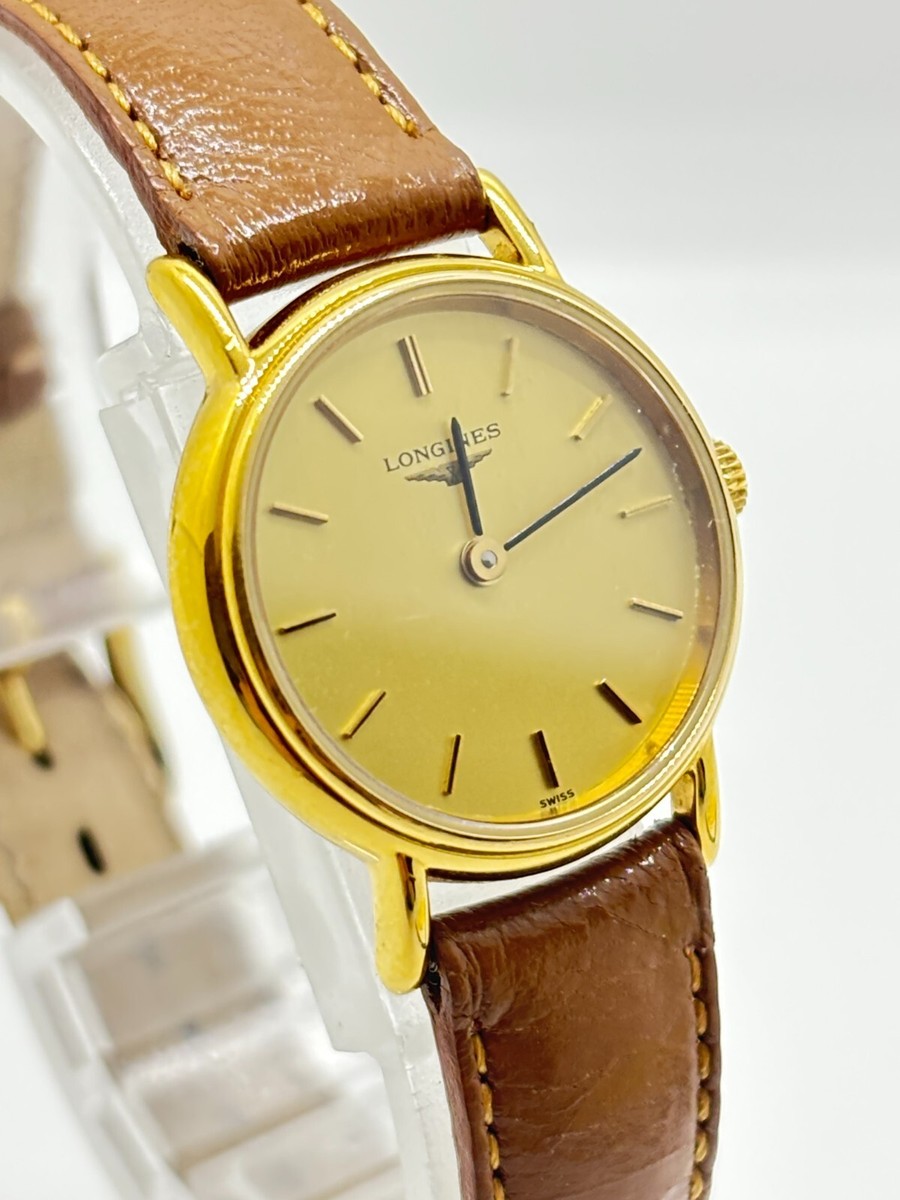 Near MINT] Longines L4.137.2 Gold Dial Quartz Women's Watch Used