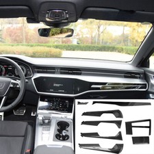 For Audi A6 A7 C8 2019-2023 Real Carbon Fiber Dashboard Panel Cover Trim Replace