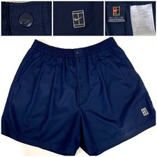 Nike Vintage Challenge Court Andre Agassi 1990 Navy Blue Shorts Size Large VGC