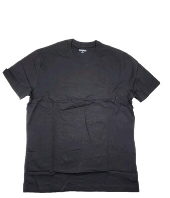 Goodthreads Men's Regular Short Sleeve Crewneck Cotton T-shirt Black Size M