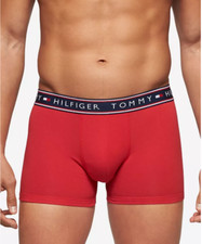 New TOMMY HILFIGER Mens Red Cotton Boxer Brief Underwear sz L