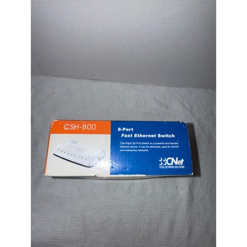 CNet CSH-800 8-Port Fast Ethernet Switch 10/100Mbps Auto-Negotiation - Picture 5 of 5