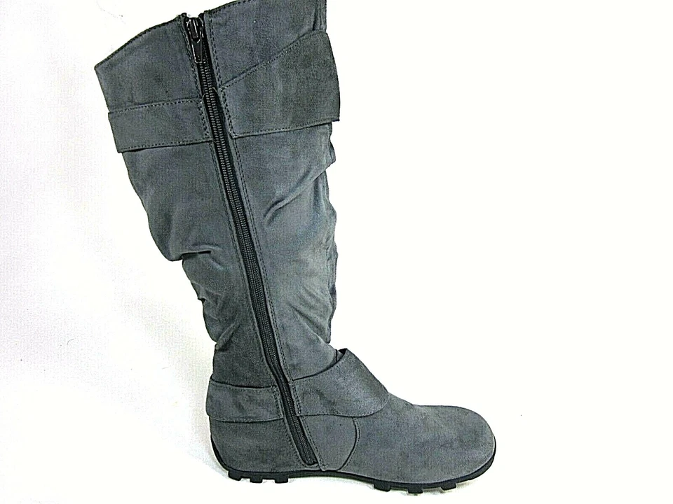 Botas de media pantorrilla Soda para mujer Merger, grises talla 8 M de EE. UU., talla 39 EUR, talla 6 del Reino Unido Foto 3 de 4