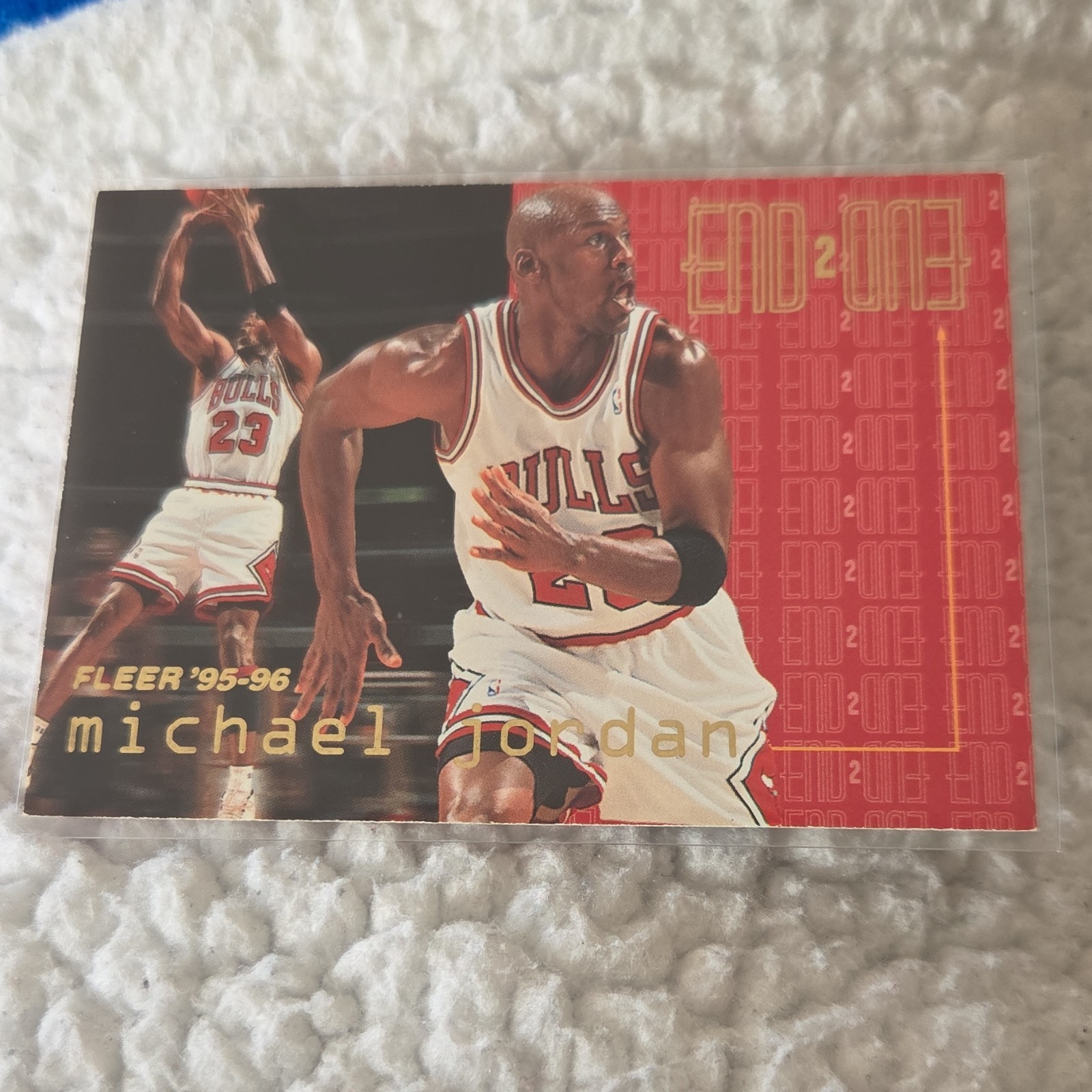 Fleer 1995-96 End 2 End Michael Jordan #9 Chicago Bulls Basketball Insert