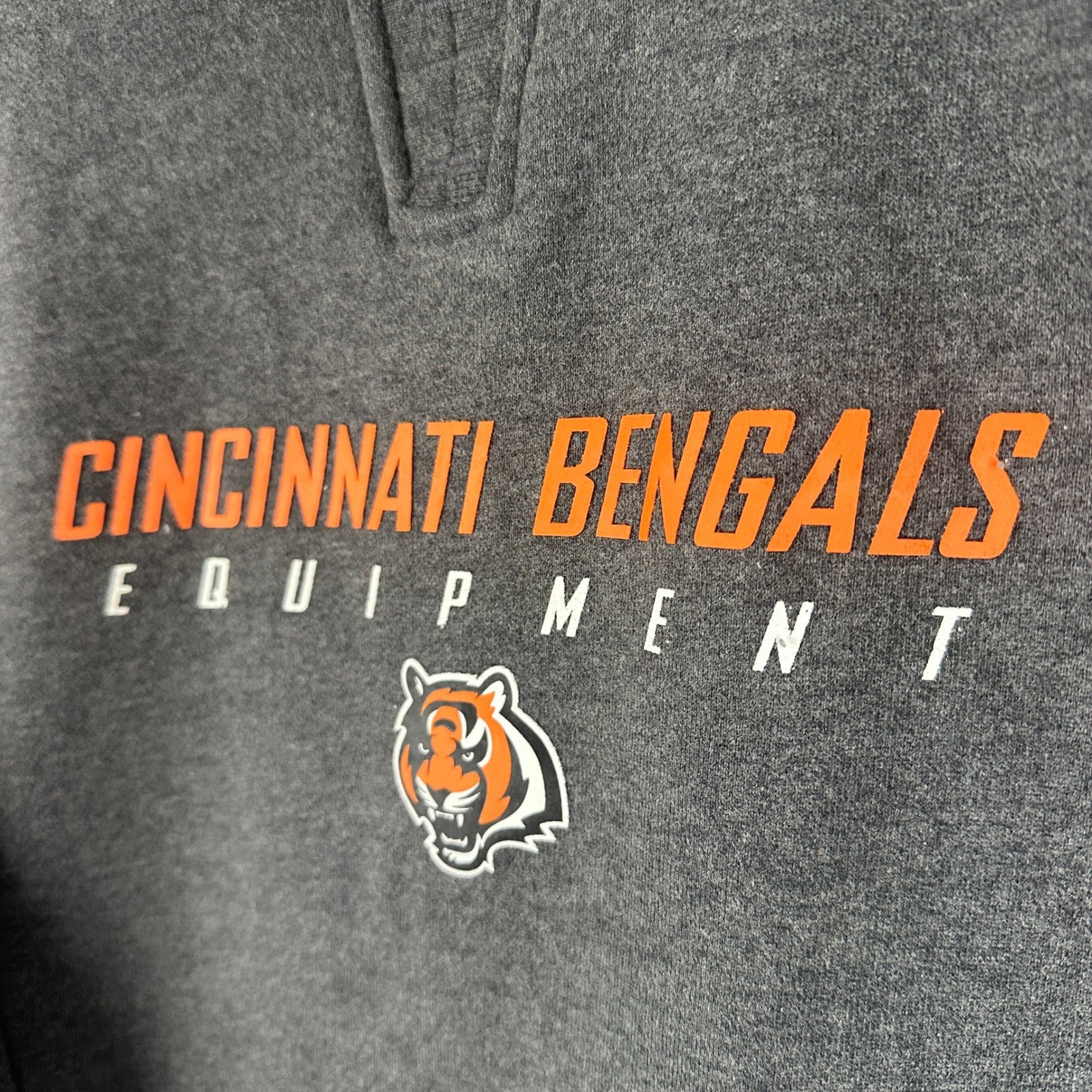 Reebok Cincinnati Bengals NFL Equipment Hoodie Gray Mens XL 8173A 06 thumbnail 4