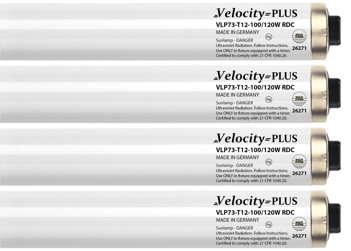 Wolff System Velocity Plus F73T12 HO/100-120W RDC Tanning Bulbs