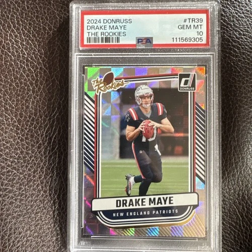 2024 Panini Donruss The Rookies DRAKE MAYE #TR-39 RC PSA 10 New England Pats