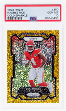 2023 Panini Prizm Rashee Rice Gold Sparkle Prizm #350 /24 PSA 10 Rookie RC