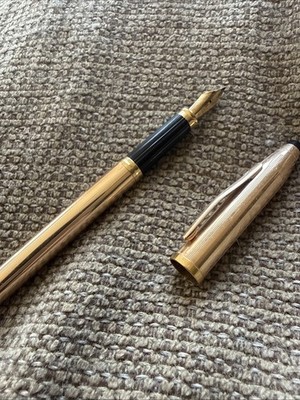 Vintage Cross 1/20 14K Gold Filled / Gold Rolled Fountain Pen 14K