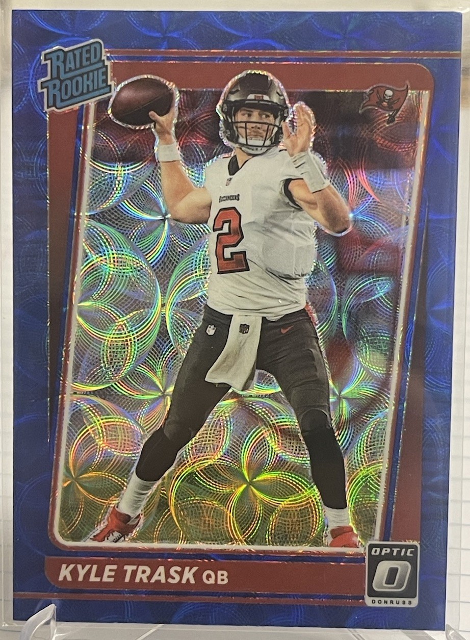 2021 Donruss Optic Kyle Trask Blue Scope Prizm Rated Rookie RC #209 Buccaneers