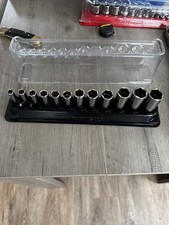 Snap On Tools Usa 38 Drive 12pc Metric Deep Chrome Socket Set 8-19mm 212sfsm
