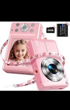 Digital Camera, FHD 1080P Kids Camera 44MP Point and Shoot 32GB SD Card 16X Zoom