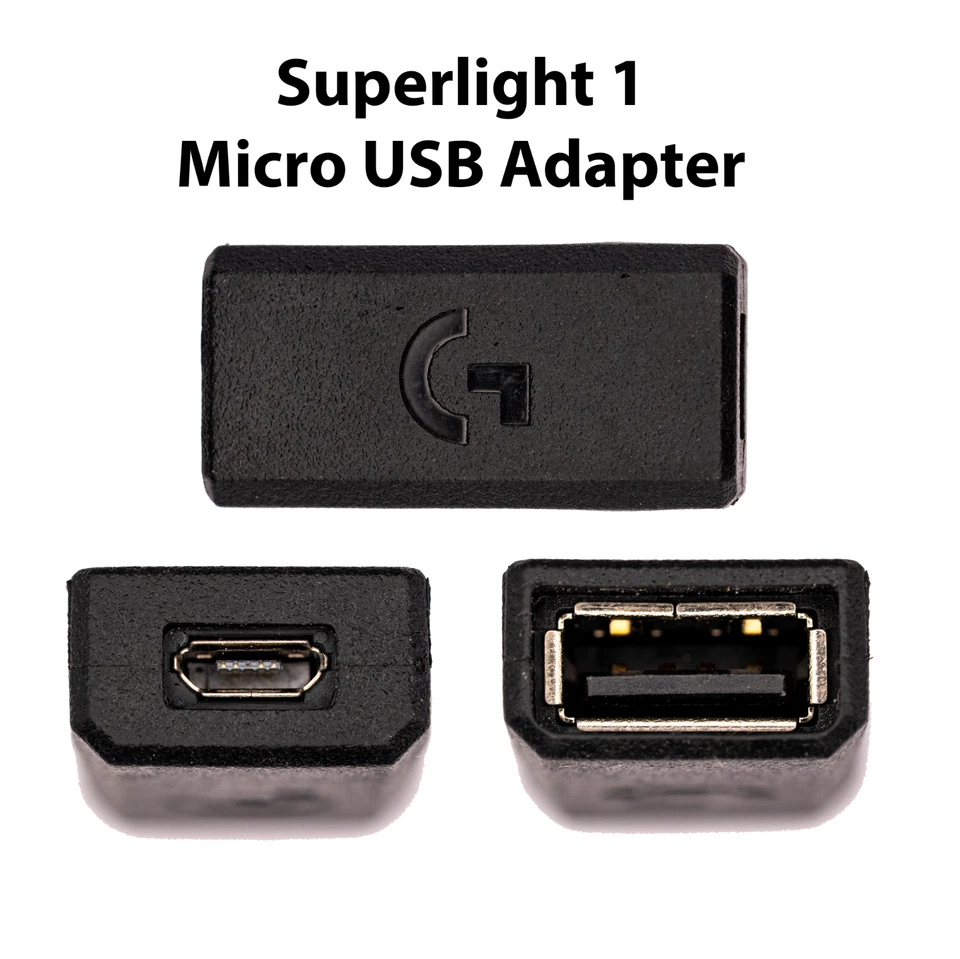 Micro USB Adapter | Logitech G Pro X Superlight 1 G502 G903 G703 Lightspeed Plus
