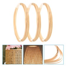 3 Packs Bamboo Strips for Weaving Durable Bamboo Basket Supplies Khaki