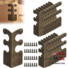 16 Pcs Solid Brass Corner Protectors - Bronze - Vintage - Baseboard  Furniture