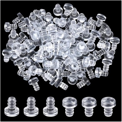 Gumminoppen transparent für Glasplatten Möbel Puffer Stoßdämpfer 100 Stück